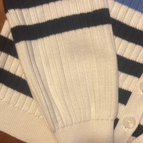 Talbots striped cardigan. Size Mp - Picture 3 of 7